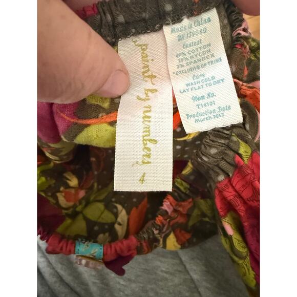 Matilda Jane cornucorpia peasant top flare sleeve colorful paint by numbers - Picture 2 of 6